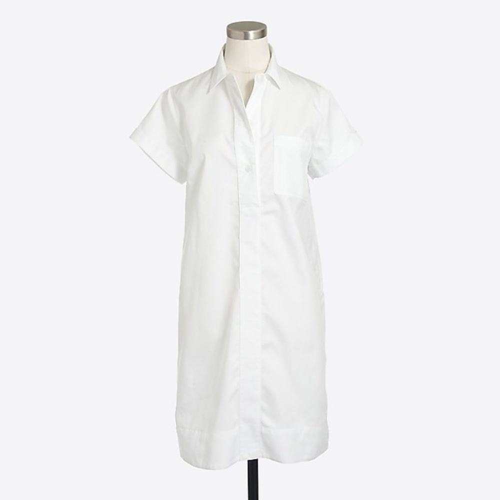 J.Crew Factory White Shirtdress